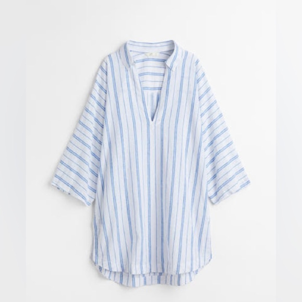 H&M striped linen shirt